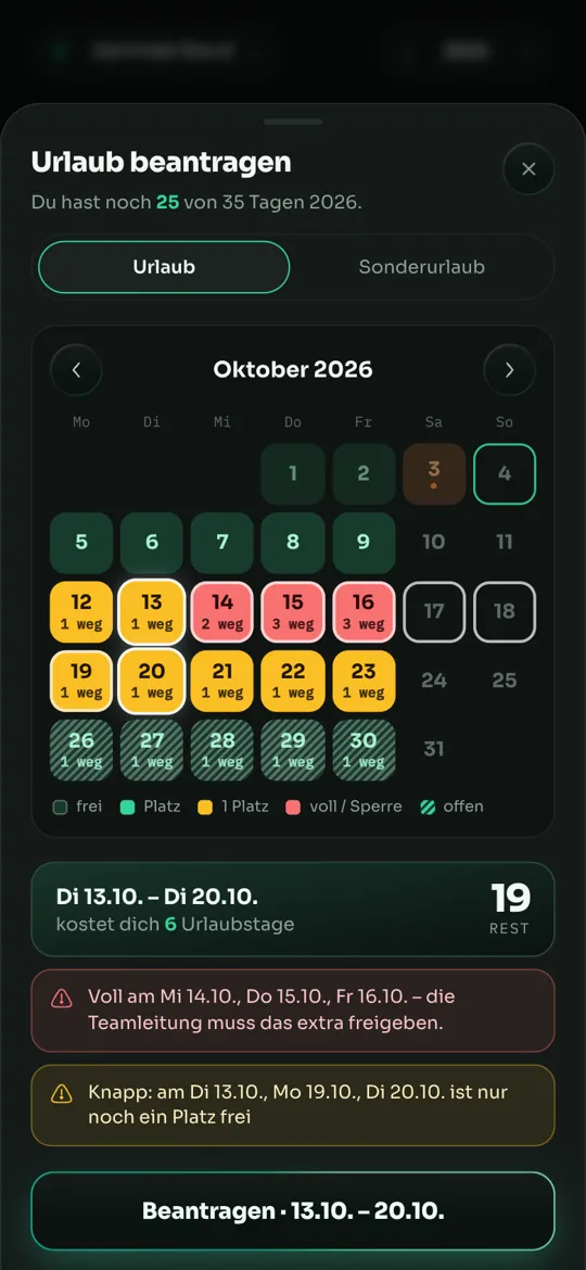 maXXteam App: Antrag