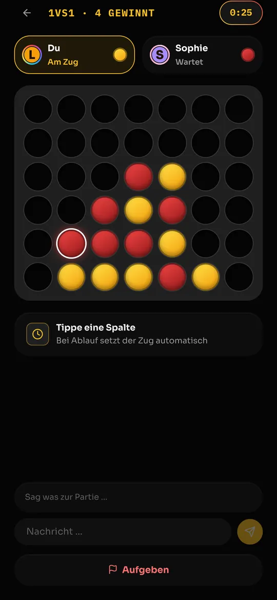 4 gewinnt mit Zeitlimit