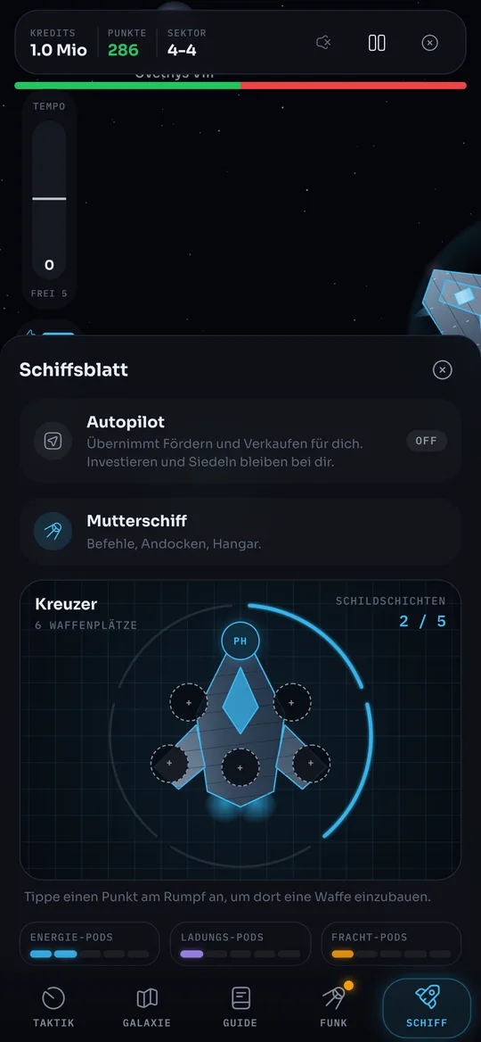 Starlane – Einblick in die App