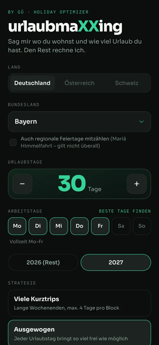 urlaubmaXXing – Einblick in die App